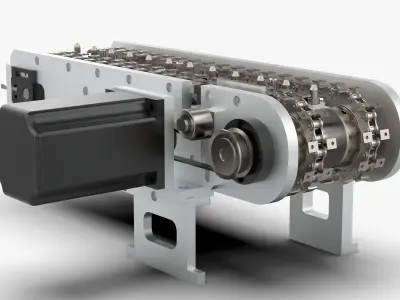 Small Chain Assembly Line 3D model