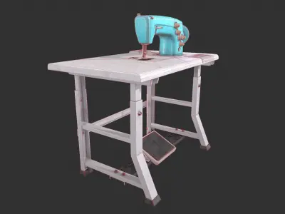 Sewing Machine Low-poly 3D model buy