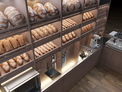 Bakery cafe 3D model