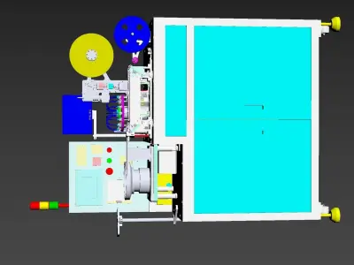 Small product packaging machine Low-poly 3D model