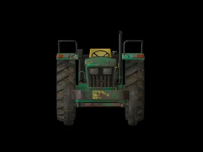 Tractor Low Poly john deere Low-poly 3D model