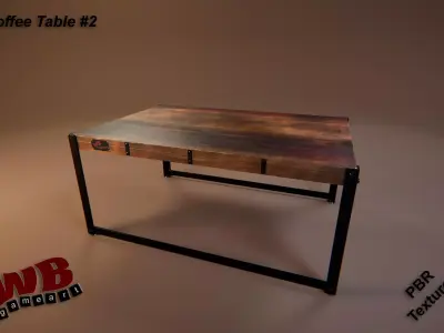 Coffee Table 2 Low-poly 3D model