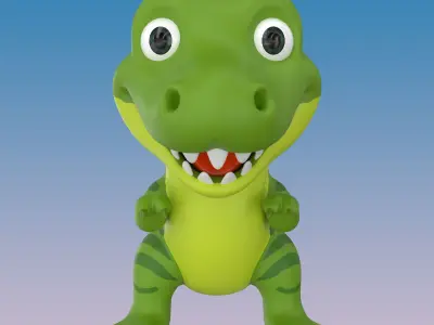 Dino T-Rex Low-poly 3D model