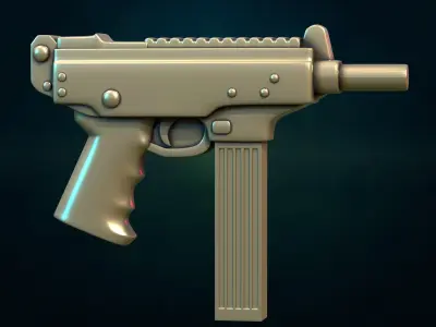 Gun II and pendant 3D print model