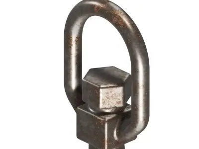 Rusty Industrial Crane Hook 3D model