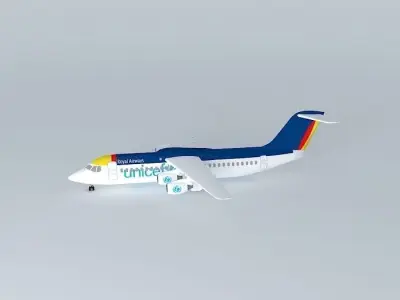 Royal Airways BAE 146301 Free 3D model