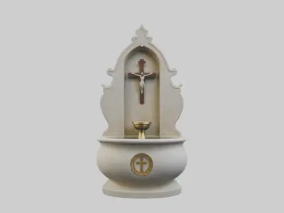 Holywaterfont Model Low-poly 3D model