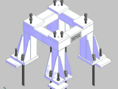 26362-Base for robot KAWASAKI BX100L-Hight 500  3D model