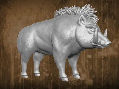 Boar Pet 3D printable Files for Action Figures 3D print model purchase