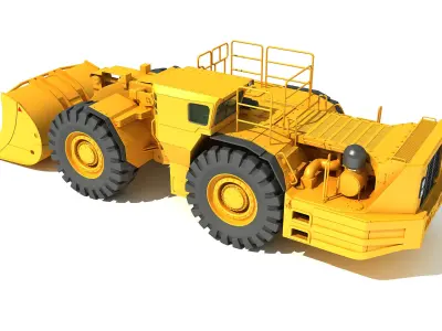 Underground Mining Hard Rock Loader 3D model