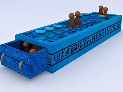 Ancient Egyptian Game of Senet 3D model