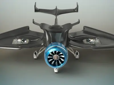 Futuristic Plane 3D model purchase