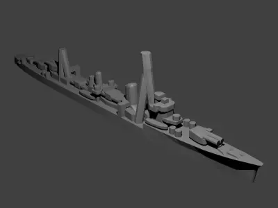 Japanese Kagero Class Destroyer 3D print model