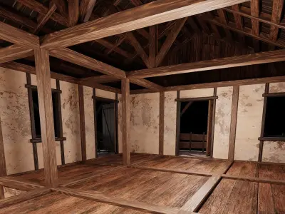 Medieval Houses 12 - 4K Textures Game Ready Low-poly 3D model