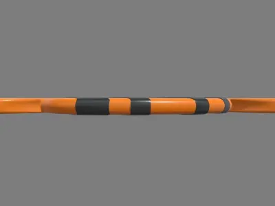 Candy Candy orange and fish Low-poly 3D model