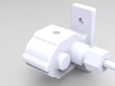 Gear oilpump Low-poly 3D model