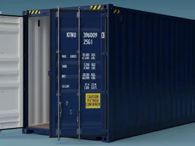 ISO Container 20ft High-Cube 3D model