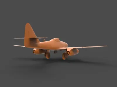 ME262 orange plane 3D print model