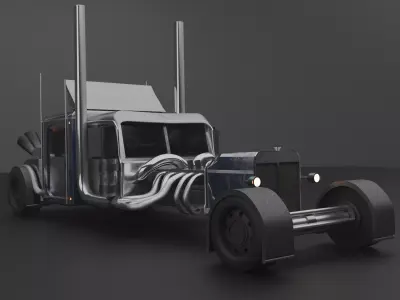 Heavy american truck 3D model