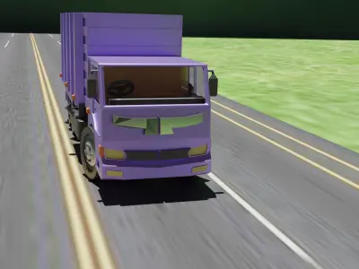 3D VEHICLE  WITH 6 TYRES TRUCK Free 3D model