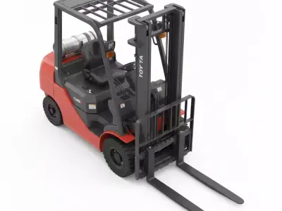 Industrial Propane Forklift Low-poly 3D model