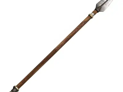 Viking Spear 3D Model v03 Low-poly 3D model