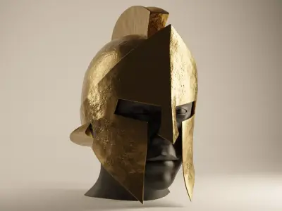 Spartan Helmet Detailed 3D print model
