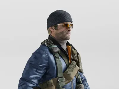 RUSSELL ADLER from Call Of Duty RIGGED Low-poly 3D model