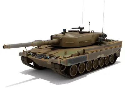 military tank Low-poly 3D model Low-poly