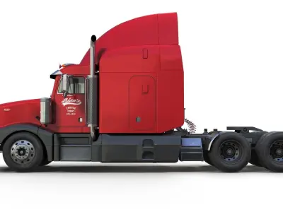 Peterbilt 377 Low-poly 3D model