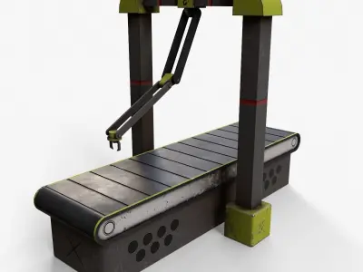 Production Line Low-poly 3D model