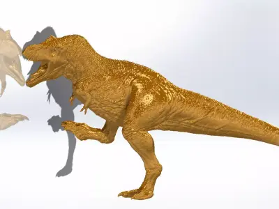 T Rex model golden - Free 3D model