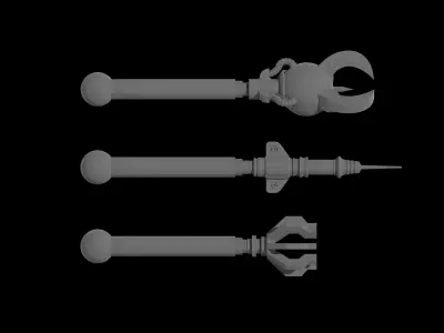 05 D-A-L-E-K  Weapons Pack 1  - 32MM Miniature 3D print model