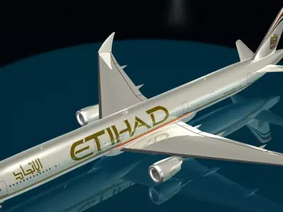 Etihad Boeing 777 - 9X 3D model
