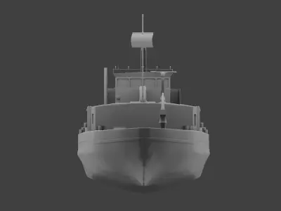 barge ship 3D model