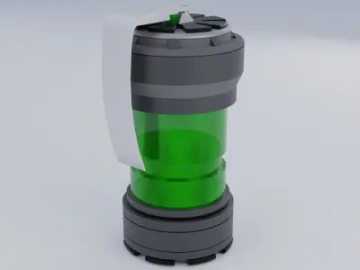 Futuristic Atom Bomb  Free low-poly 3D model