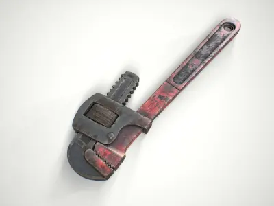 Pipe Wrench Low-poly 3D model purchase