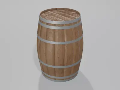 Medium Toasted Bordeaux Barrel 3D model