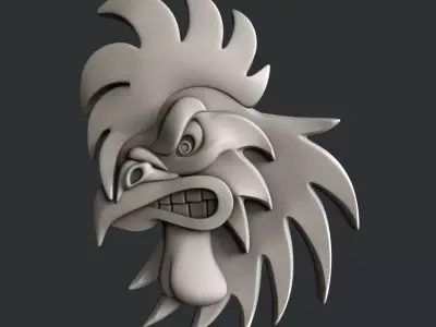 3d STL models for CNC rooster 3D model
