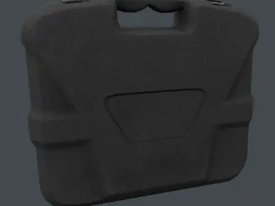 Toolbox gun case Low-poly 3D model