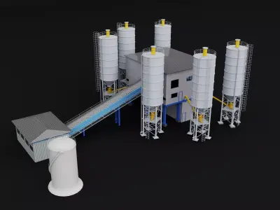 Industrial Factory Plant Props Pack 3D Model Low-poly 3D model