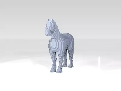 Horse Voxel 3D model
