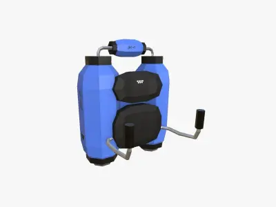 Jetpack Low Poly D03 - SciFi Character Design Low-poly 3D model