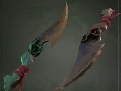 Daggers  Weapons Low-poly 3D model