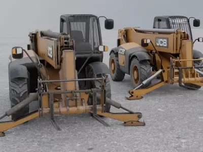 JCB Telehandler Low-poly 3D model