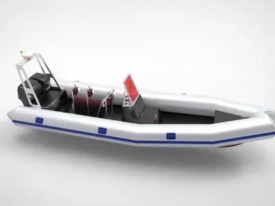 Support boat 3D model by maryamarrumi