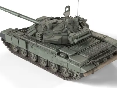 T 72 B3 Main Battle Tank Low-poly 3D model