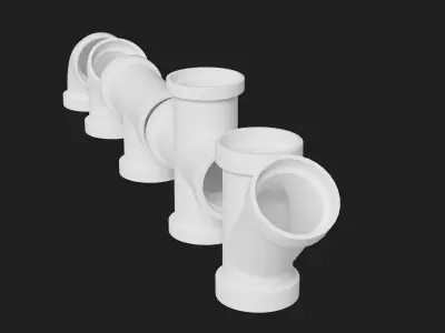 PVC Pipe Joints  3D model
