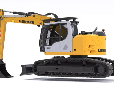 Liebherr Crawler Excavator R914 Compact 3D model