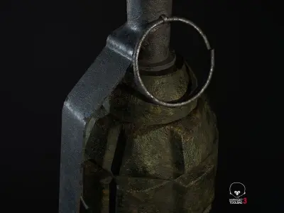 Grenade PBR Low-Poly Game Ready Low-poly 3D model